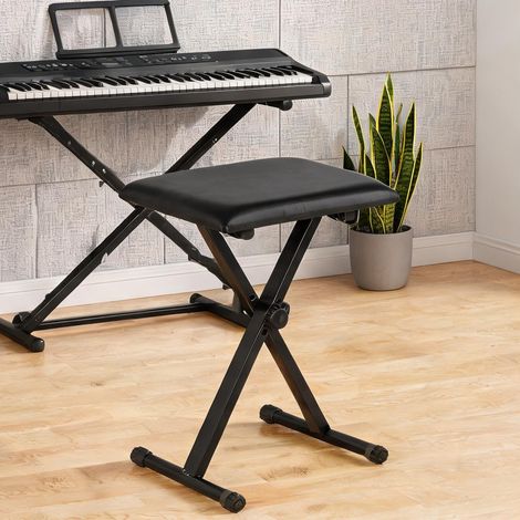 Banquette piano pliable noire simili cuir et mousse hauteur (1/5)
