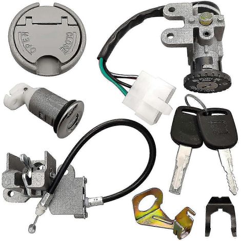 Kit de verrouillage essentiel pour scooter GY6 50cc – Contacteur et bouchon de réservoir (1/4)