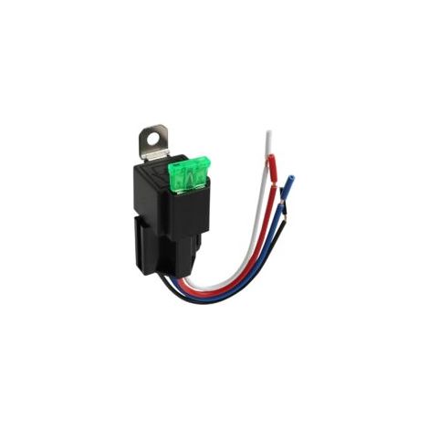12-V-Kfz-Relais, 4-polige SPST-Flachsicherung, mit robustem 12-AWG-Kabel für Pkw, Lkw und Boote – Crezuo