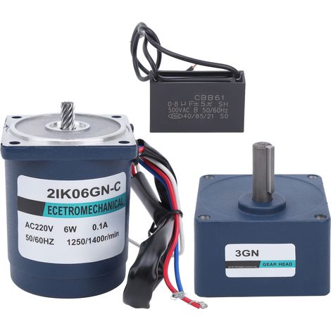 6W AC220V Getriebemotor XD2IK06GN-C Festdrehzahlmotor Kondensator-Zubehörset (18) (1/5)