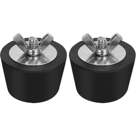 2pcs Bouchon d'Hivernage Piscines , Bouchon Piscine en Caoutchouc avec Boulons Acier Inoxydable, Bouchons D'Expansion d'hiver pour Tuyauterie de Piscine Raccords