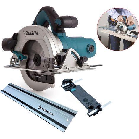 Makita HS6601 240v Corded Electric Circular Saw 165mm Blade + 1m BAP Guide Rail