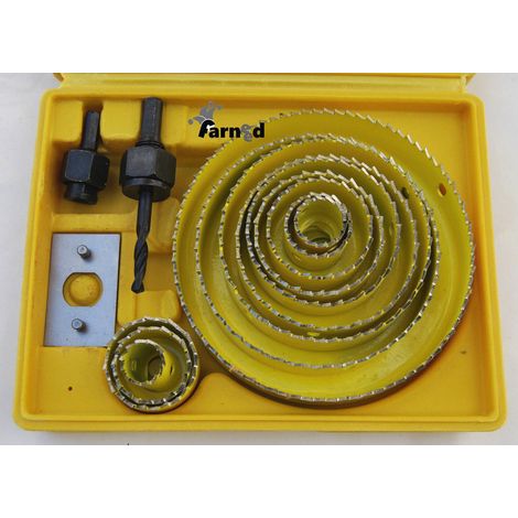 SEGHE FRESE FRESA A TAZZA PUNTE PUNTA IN VALIGETTA 16 pz LEGNO CARTONGESSO GIA G