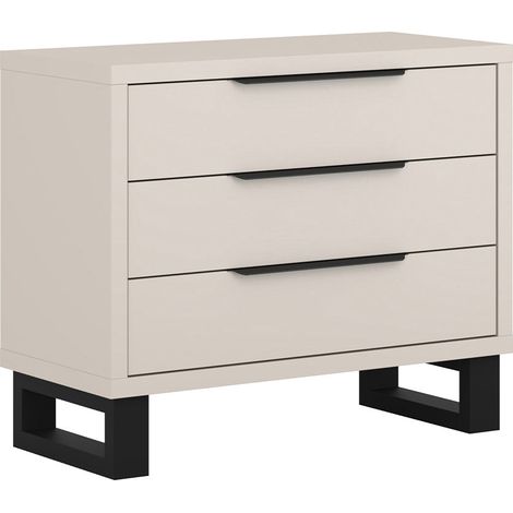 Cassettiera 3 cassetti Eden cashmere 82,7cm (1/5)