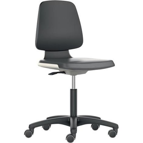 Chaise de bureau Labsit Rl. Siège en coque en anthracite, tissu Supertec noir (1/4)