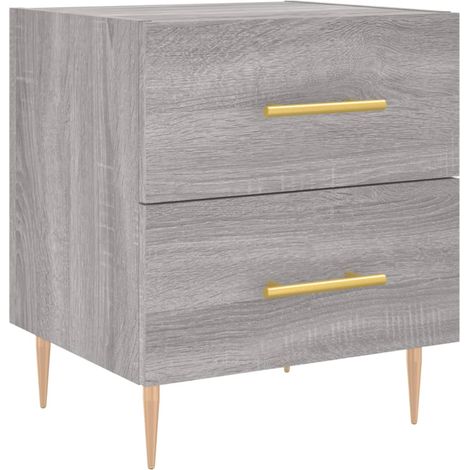 Maison Exclusive - Nachttisch Grau Sonoma 40x35x47,5 cm Holzwerks