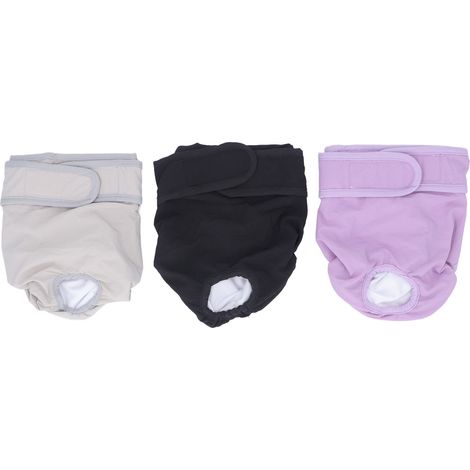 Pantalons physiologiques respirants pour femmes, 3 pièces, couches hygiéniques réglables, lavables et réutilisables, sous-vêtements menstruels (1/5)