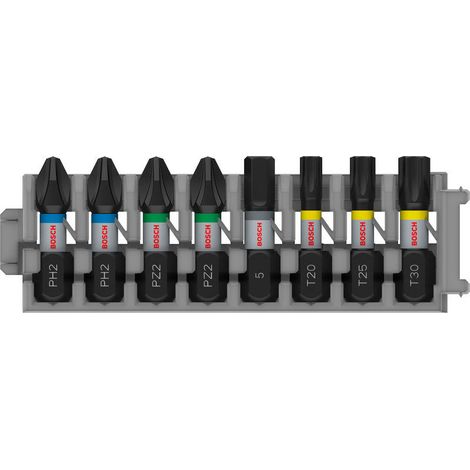 Accessoire pour visseuse Bosch pro impact 8 pièces 25 mm (1/4)