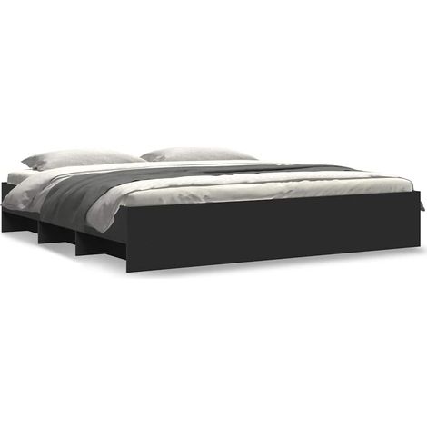Maison Exclusive - Bettgestell ohne Matratze Schwarz 180x200 cm H (1/5)