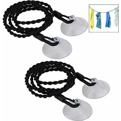 2 Pièce Corde à Linge Portable pour Camping Randonnée Voyages de Plage,T-Audace (1/5)