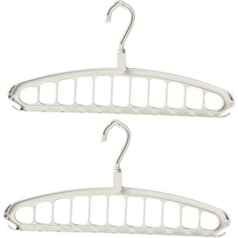 2 rutschfeste, faltbare Kleiderbügel, Wäscheständer, Kleiderschrank-Organizer, platzsparend - KZQ