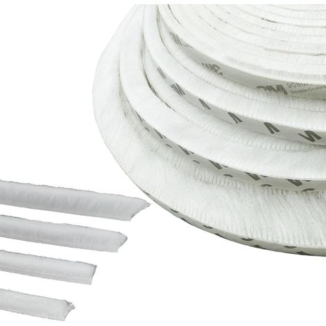 Joint Brosse Porte, 5 M x 9 mm x 23 mm, Blanc, Joint Fenetrepour Lsolation Phonique Porte, Joint Brosse Moustiquaire (1/5)
