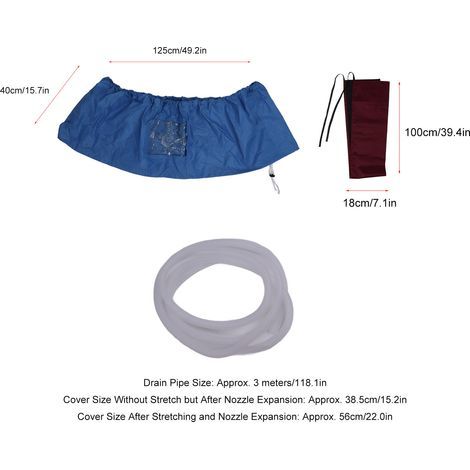 Kit de Nettoyage pour Climatiseur Murale – Housse Étanche avec Tuyau d’Évacuation et Buse Pulvérisatrice (1/4)