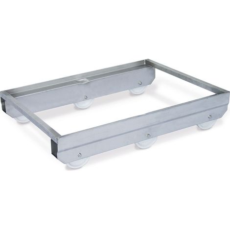 BRB Logistikroller / 6-Rad Wipproller, Edelstahl, f. Behälter 800x600, offen, 300 kg Tragkraft (1/3)