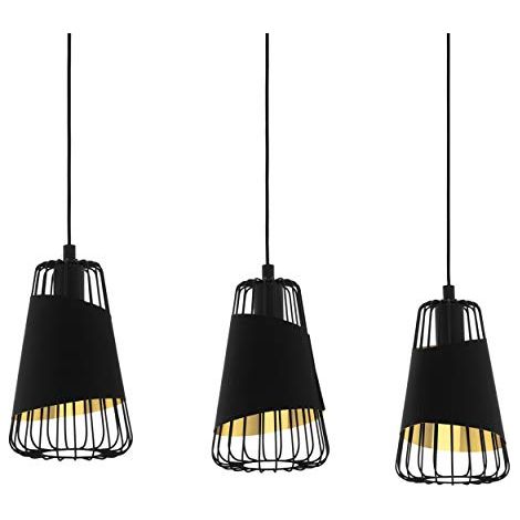 Eglo Lampada a Sospensione Austell, Acciaio Tessile, 76.5 cm, Nero (1/4)