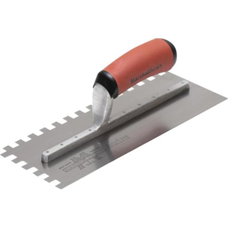 Marshalltown M5779SDXH 10mm Carbon Steel Square Notched Trowel DuraSoft Handle