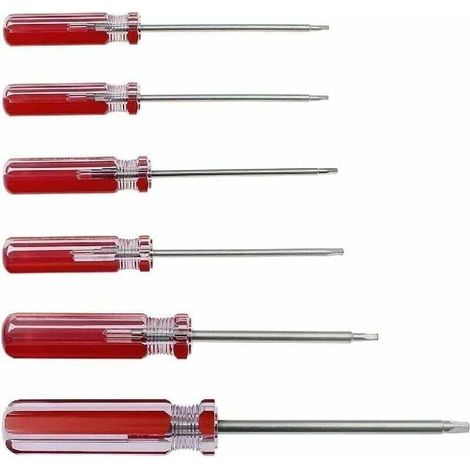 Jeu de 6 tournevis triangulaires, embouts de tournevis triangulaires magnétiques 1,8 mm 2,0 mm 2,3 mm 2,7 mm 3,0 mm 4,2 mm Outil de réparation de tournevis pour jouets et changement de batterie (1/5)