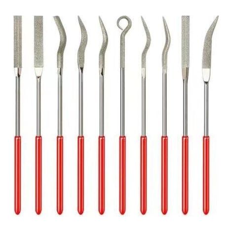 Ensemble de 10 limes irrégulières pour le travail du bois - Outils de sculpture, meulage et polissage (1/5)