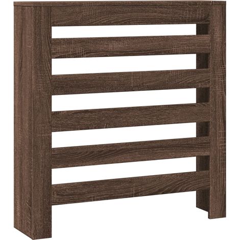 Cache-radiateur chêne marron 78x20x82 cm bois d'ingénierie