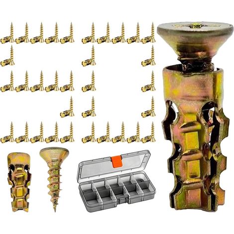 Vis à expansion pour réparation de charnière Écrou à expansion court en  Kit de réparation trous de vis charnière porte Pour Porte Placard Mur Trou Maison Et Bricolage Garage Assemblage Meu (1/5)