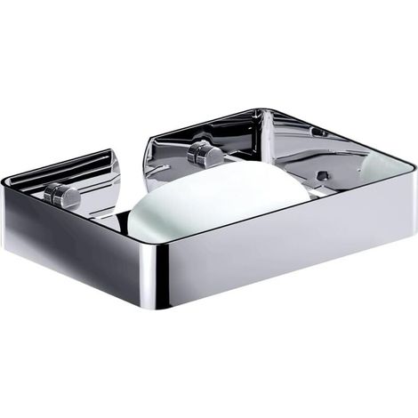 Jabonera de ducha de acero inoxidable 304, práctico soporte de pared para jabón y esponja (plateado)