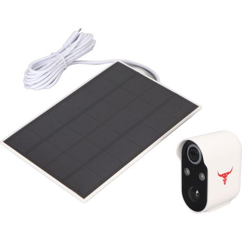 Caméra de sécurité extérieure WiFi alimentée par batterie, rechargeable solairement, vision nocturne HD, étanche IP65, interphone à distance sans fil (1/5)