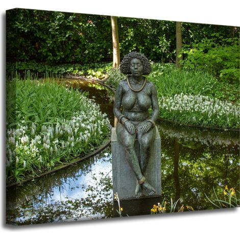 Leinwandgemälde Architektur Skulptur von Frauen 50x40