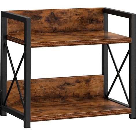 Etagère De Comptoir - Porte-Épices 2 Niveaux En Bois Et Métal - Pour Cuisine Salle De Bain Et Dressing - 30 X 16 X 25 Cm - 1 Pièce (1/5)