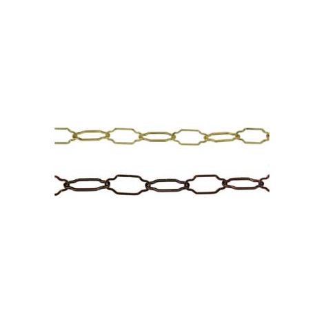 CATENA SAGOMATA PER LAMPADARI- - ø mm.2,5x44x20 in ferro ottonato - 10 mt