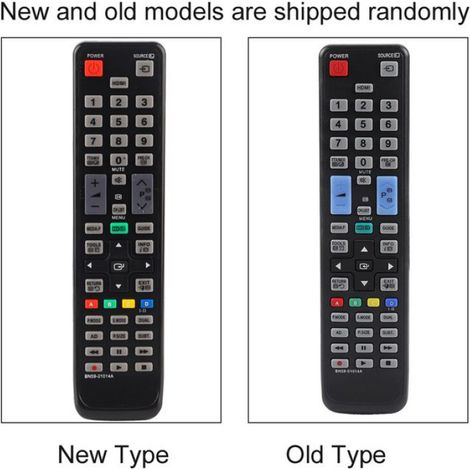 Télécommande TV - Modèle BN59-01014A - Compatible Samsung LCD LED Plasma - Portée 8 m - Alimentation 2 piles AAA - Noir (1/5)