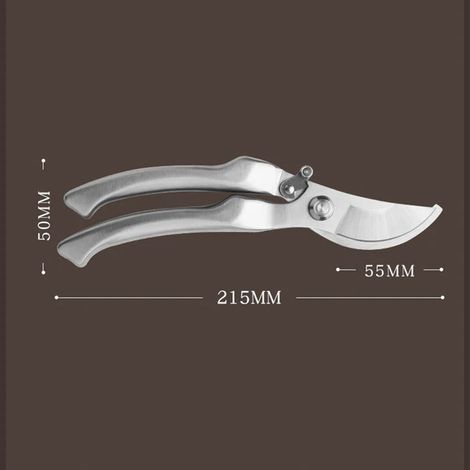 Sécateur à ressort de rappel coudé tout acier pour branches épaisses, outil de taille pour fleurs de jardin et bonsaïs, économe en énergie 1120-AquaForge