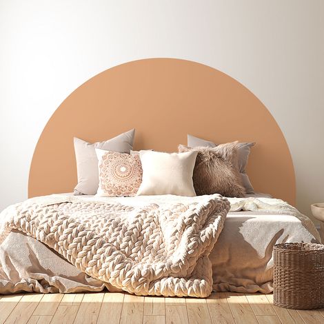 Stickers tête de lit - Couleur tendance - 160 x 130 cm - Pour lits (120 à 140 cm) - Adhésif MAT (1/2)