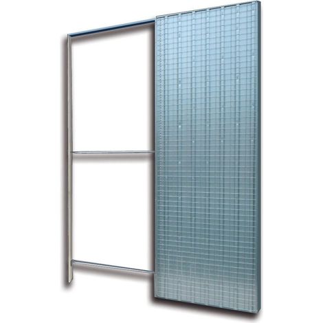Controtelaio a scomparsa per intonaco - Telaio in Acciaio : Dimensione - 80X210CM, Spessore - 10,5CM