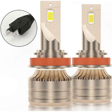 2 Stück H4 H7 LED-Scheinwerfer 8000LM H1 H11 9005 9006 Auto 6000K Nebelscheinwerfer HB3 H4 HB2 Einzeln 9003 Wasserdicht (1/5)
