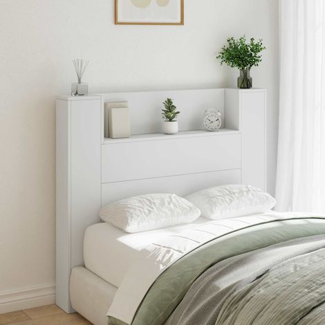 vidaXL Tête de lit Blanc Bois d'ingénierie