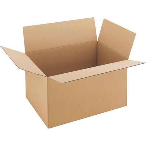 Caisse américaine kraft brun simple cannelure H 24 x L 31 x P 41 cm - Lot de 25