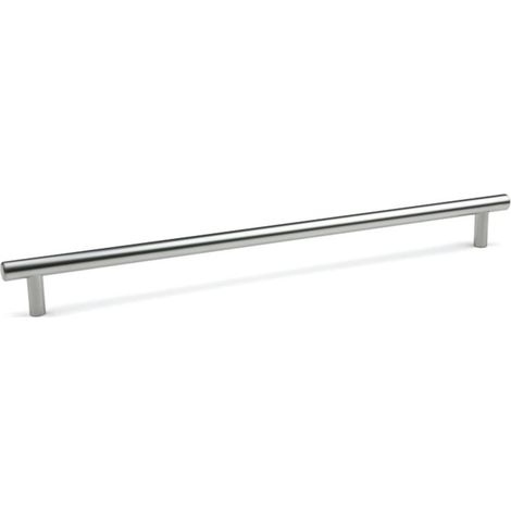 Poignée de meuble entraxe 320 mm type Hrazda pour tiroir armoire maison avec vis – Finition chrome mat (1/3)