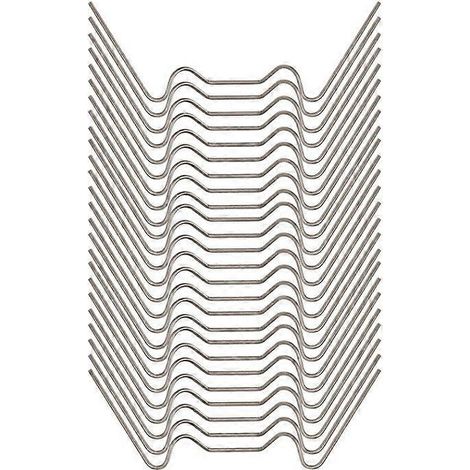 100 clips de fixation pour vitrage de serre (7,5 x 1,5 cm), type W, en acier inoxydable. (1/5)