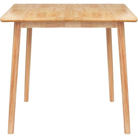 Table de salle à manger carrée en bois – 90 x 90 cm – Naturel – 4 places – Style scandinave rustique – Design intemporel – Hevea (1/5)