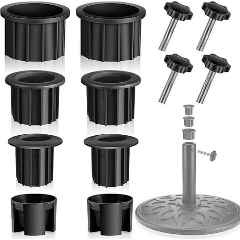 Ring Cover Pour Base D Ombrelle - Diamètre Intérieur 32 mm 38 mm 48 mm - Résistant À L Usure - Pour Parasol Extérieur - Lot De 12 Pièces (1/5)
