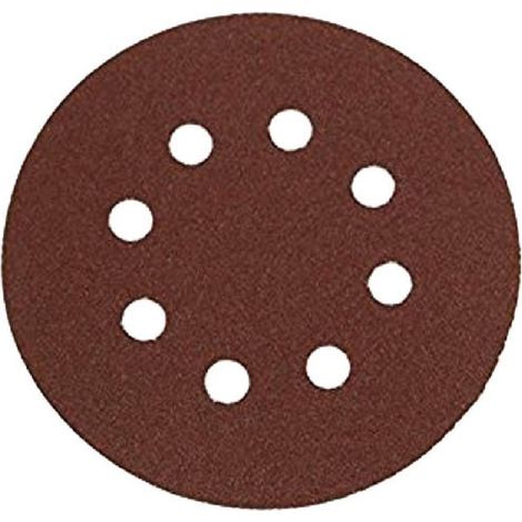 Disco abrasivo con velcro forato, confezione da 10 pezzi -Grana 120 / 125 mm (1/4)