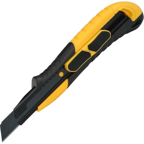 Cutter 18 Mm con 2 Hojas Acero Sk5 Boton Autoretractil (1/5)