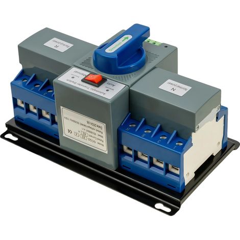 Interruptor de transferencia automática, capacidad de 63 A, función de doble fuente de alimentación. (1/2)