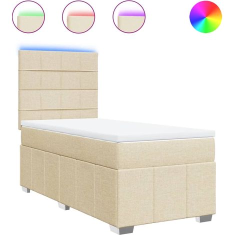 Maison Exclusive - Boxspringbett mit Matratze Creme 100x200 cm St