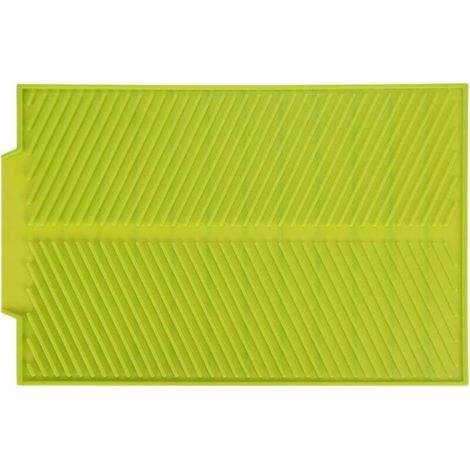 Tapis de vidange Planche à égoutter universelle Plats de séchage Tapis de séchage enroulable antidérapant Plateau en silicone résistant à la chaleur et antidérapant (vert) (1/5)
