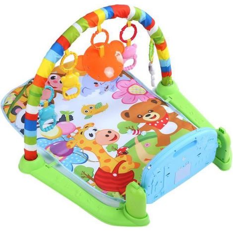 Tapis Musical D'Éveil de La Jungle pour Bébé Tapis de Fitness Piano, Jouets Amovibles Garçons Filles (1/4)