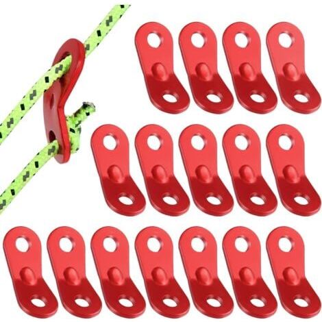 Lntyq Tendeur de Corde, 16 pièces Tendeur de Corde Camping en Alliage d'Aluminium, Guyline Tendeurs Ajusteur de Corde, Tendeur de Tente, Corde Boucle Ajusteur pour Tente Bâche Randonnée (1/5)