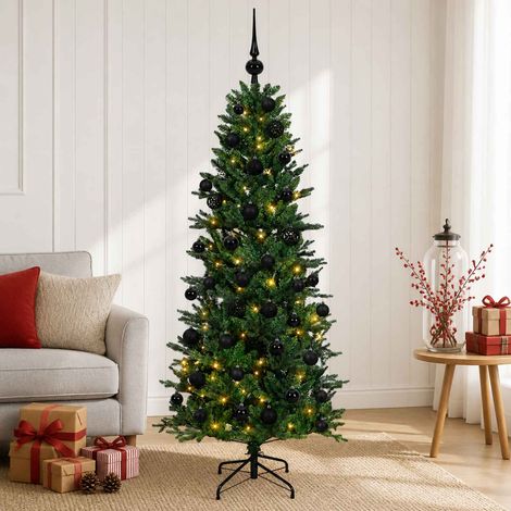 vidaXL Árbol de Navidad artificial con bolas 150 cm 150 LED (1/5)