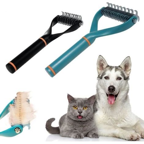Brosse à poils de chien 2 pièces, accessoires pour chien, brosse de toilettage pour chat et chien, outil de toilettage pour (1/2)