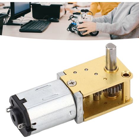 6V 1218-N20 Einachsiger Schneckengetriebemotor für intelligente Fahrzeuge, Miniatur-Gleichstrommotor mit niedriger Drehzahl inklusive Montagehalterung, 30 U/min (1/5)
